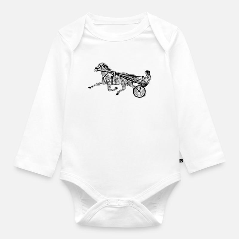 trotter - Body Bébé bio manches longues - blanc