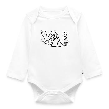 aikido - Organic Longsleeve Baby Bodysuit - white - Front