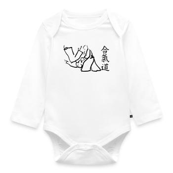 aikido - Organic Longsleeve Baby Bodysuit - white - Front