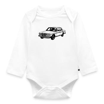 MB W123 , Youngtimer / Oldtimer ...(25) - Baby Bio-Langarm-Body - Weiß - Vorne
