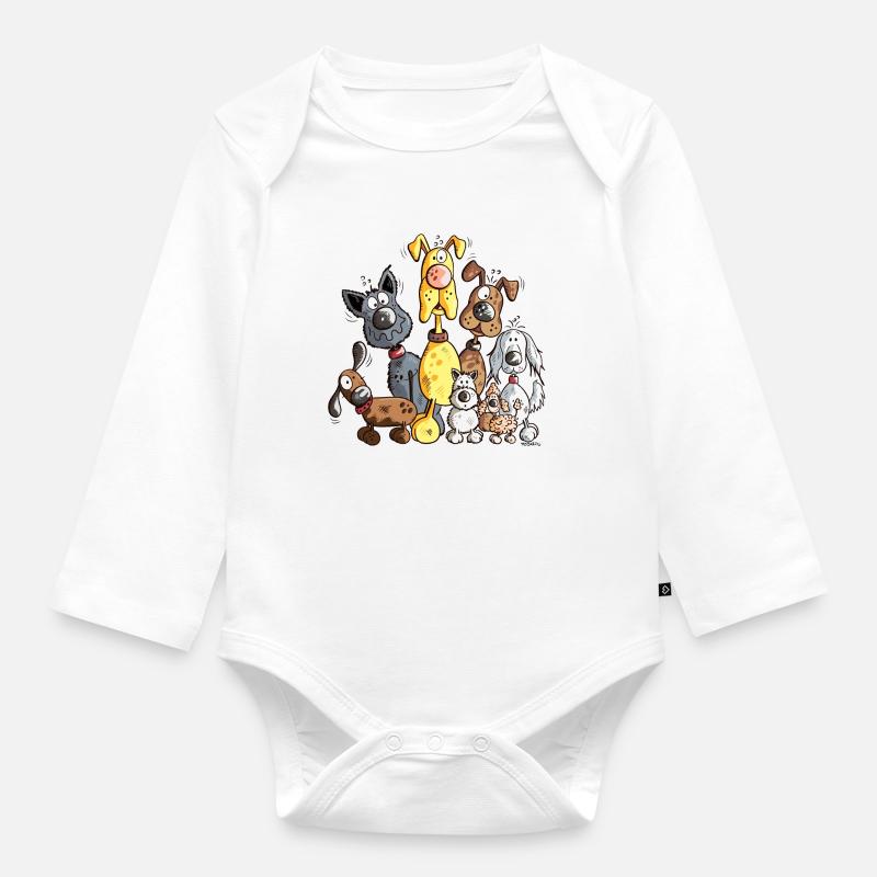 Beaucoup de Chiens - Body Bébé bio manches longues - blanc
