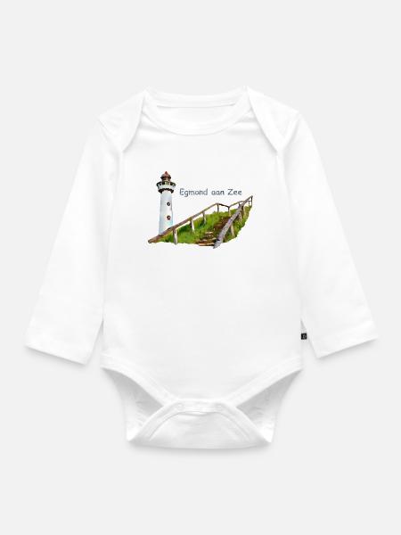 Egmond aan Zee - Baby Bio-Langarm-Body - Weiß