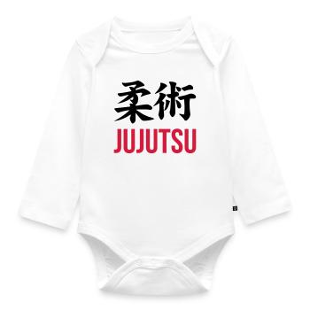 Jujutsu Jiu Jitsu Jiujitsu Ju-jitsu Jiu-jitsu - Organic Longsleeve Baby Bodysuit - white - Front