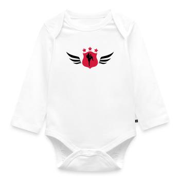 Kickboxing / Kickboxer / Kick Boxing / Kick Boxer - Organic Longsleeve Baby Bodysuit - white - Front