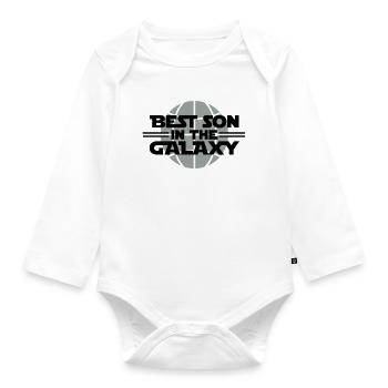 Best Son In The Galaxy - Baby Bio-Langarm-Body - Weiß - Vorne
