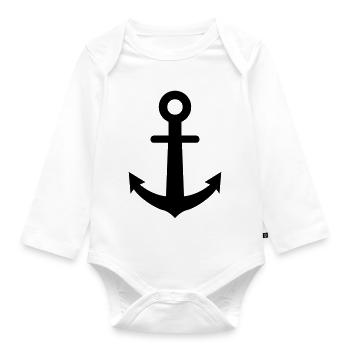 Sailor / Marine / Marin / Boat / Sea / Navy - Organic Longsleeve Baby Bodysuit - white - Front