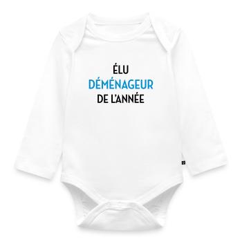 Mover Frachtführer Déménageur Déménagement - Organic Longsleeve Baby Bodysuit - white - Front