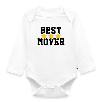 Mover Frachtführer Déménageur Déménagement - Organic Longsleeve Baby Bodysuit - white - Front