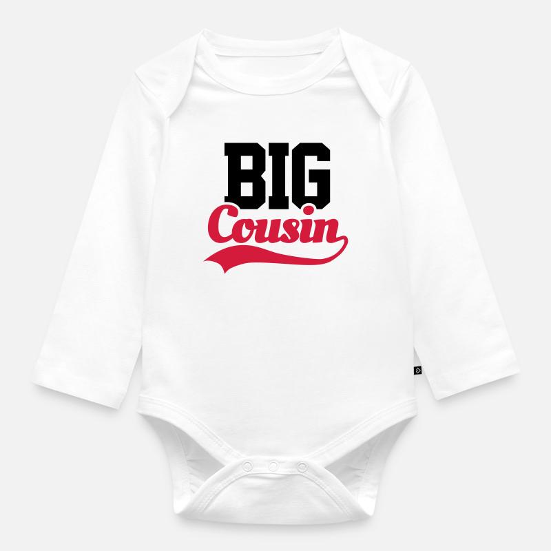 Big Cousin - Baby Bio-Langarm-Body - Weiß