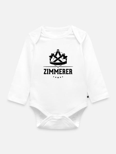 Zimmerer Zunft mit Schriftzug - Baby Bio-Langarm-Body - Weiß