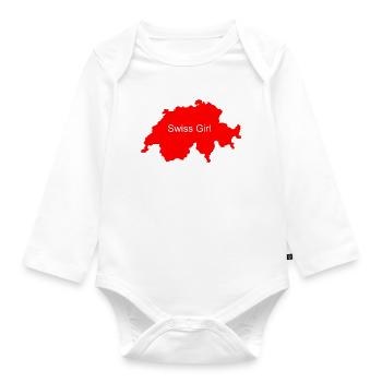 Swiss Girl - Baby Bio-Langarm-Body - Weiß - Vorne