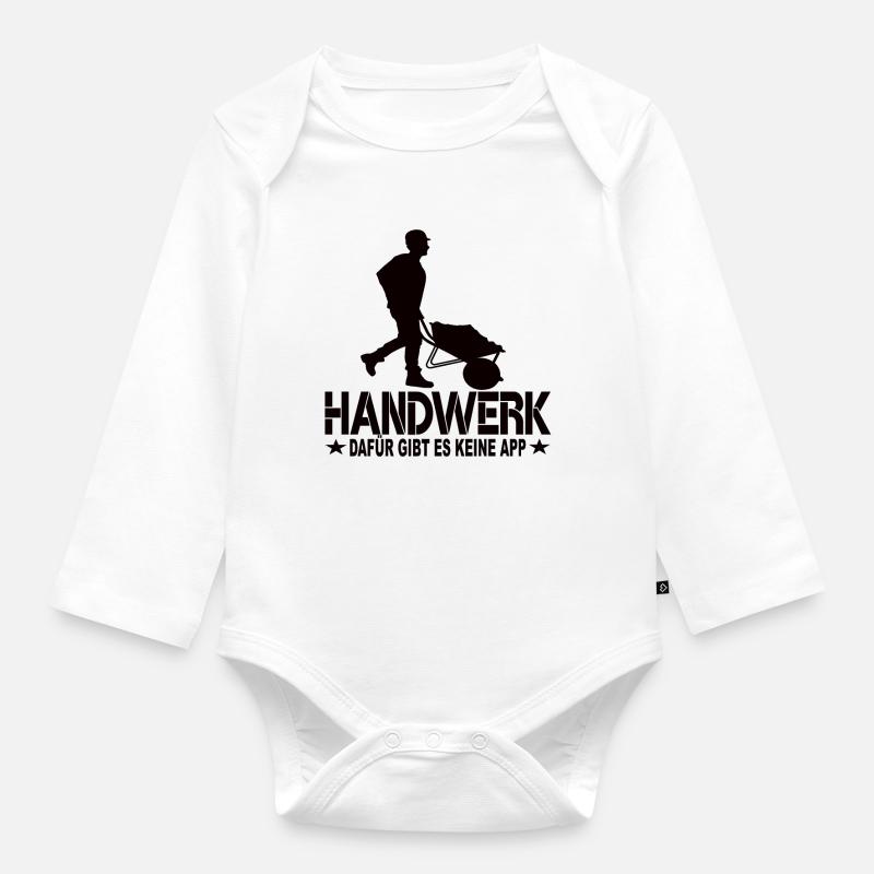 Handwerker - Baby Bio-Langarm-Body - Weiß