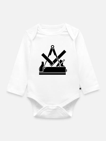Tischler Zunftzeichen - Baby Bio-Langarm-Body - Weiß