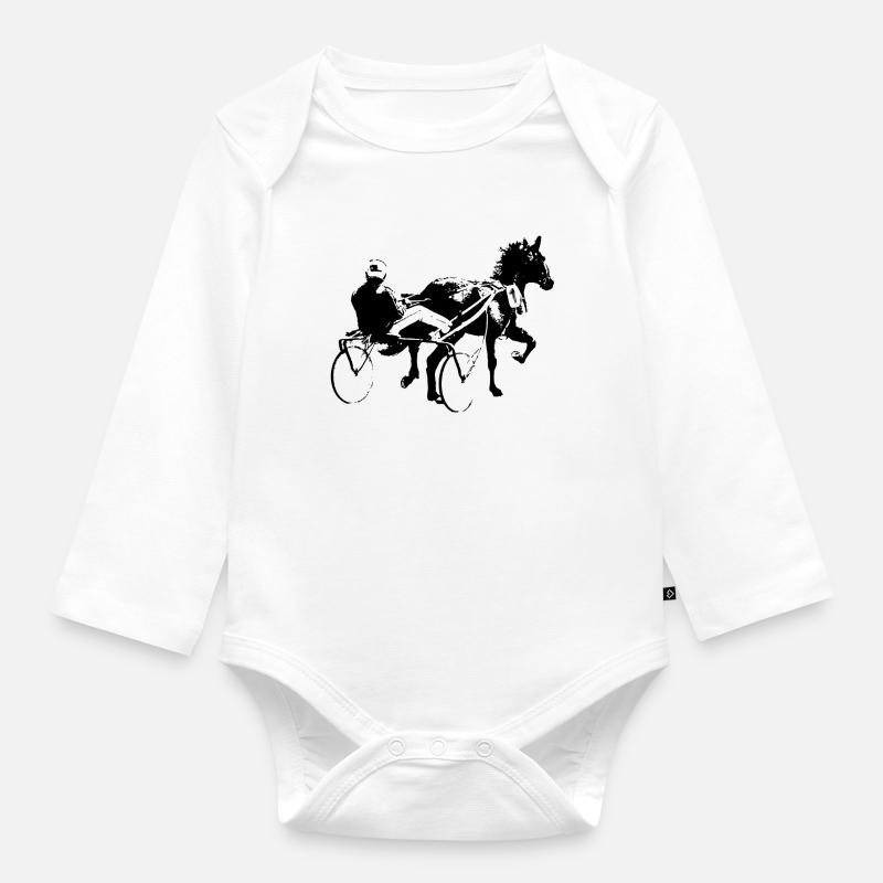 trotteur - Body Bébé bio manches longues - blanc