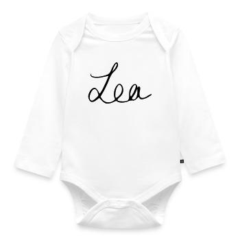 Lea - Baby Bio-Langarm-Body - Weiß - Vorne