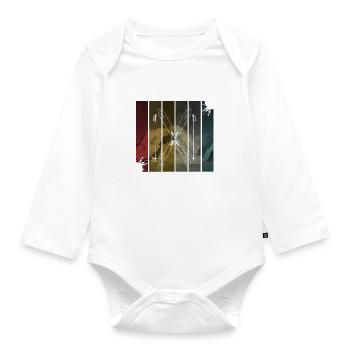 ski - Organic Longsleeve Baby Bodysuit - white - Front