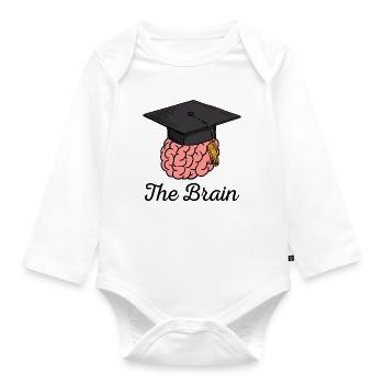 Graduated from school, graduated from high school, master funny - Organic Longsleeve Baby Bodysuit - white - Front