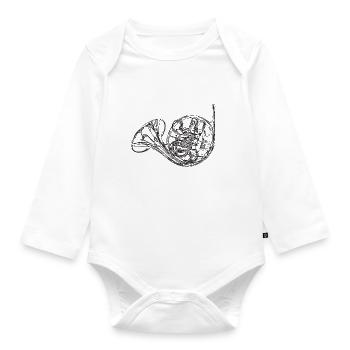 Corne - Body Bébé bio manches longues - blanc - Devant