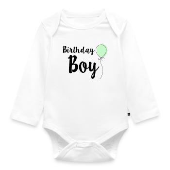 Garçon d'anniversaire - Body Bébé bio manches longues - blanc - Devant