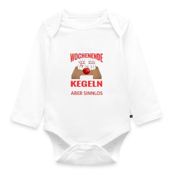 Kegel Wochenende - Baby Bio-Langarm-Body - Weiß - Vorne