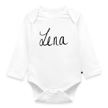 Lena - Organic Longsleeve Baby Bodysuit - white - Front