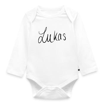 Luke - Organic Longsleeve Baby Bodysuit - white - Front