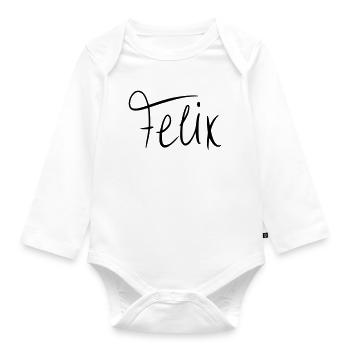 Felix - Baby Bio-Langarm-Body - Weiß - Vorne