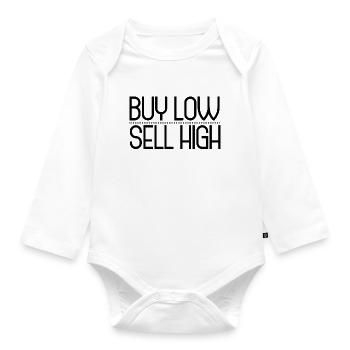 Value Investor - Organic Longsleeve Baby Bodysuit - white - Front