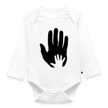 Baby Hand in Hand - Baby Bio-Langarm-Body - Weiß - Vorne