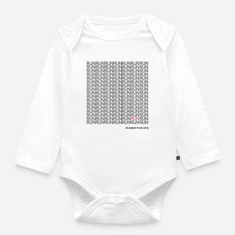 Läufer - Baby Bio-Langarm-Body - Weiß