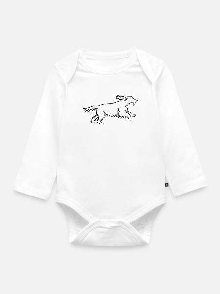 Cocker Spaniel - Baby Bio-Langarm-Body - Weiß