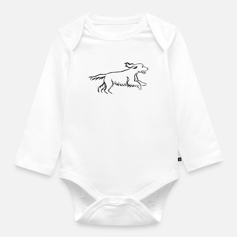 Cocker spaniel - Organic Longsleeve Baby Bodysuit - white