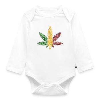Reggae Jamaica Reggaeton Reggae Music Music Chilling - Organic Longsleeve Baby Bodysuit - white - Front
