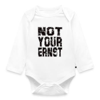 Not your serious - Organic Longsleeve Baby Bodysuit - white - Front