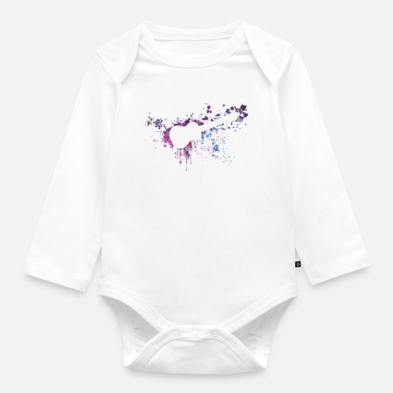ukulélé splash - Body Bébé bio manches longues - blanc
