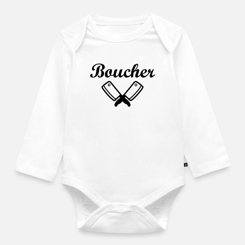 Boucher - Body Bébé bio manches longues - blanc