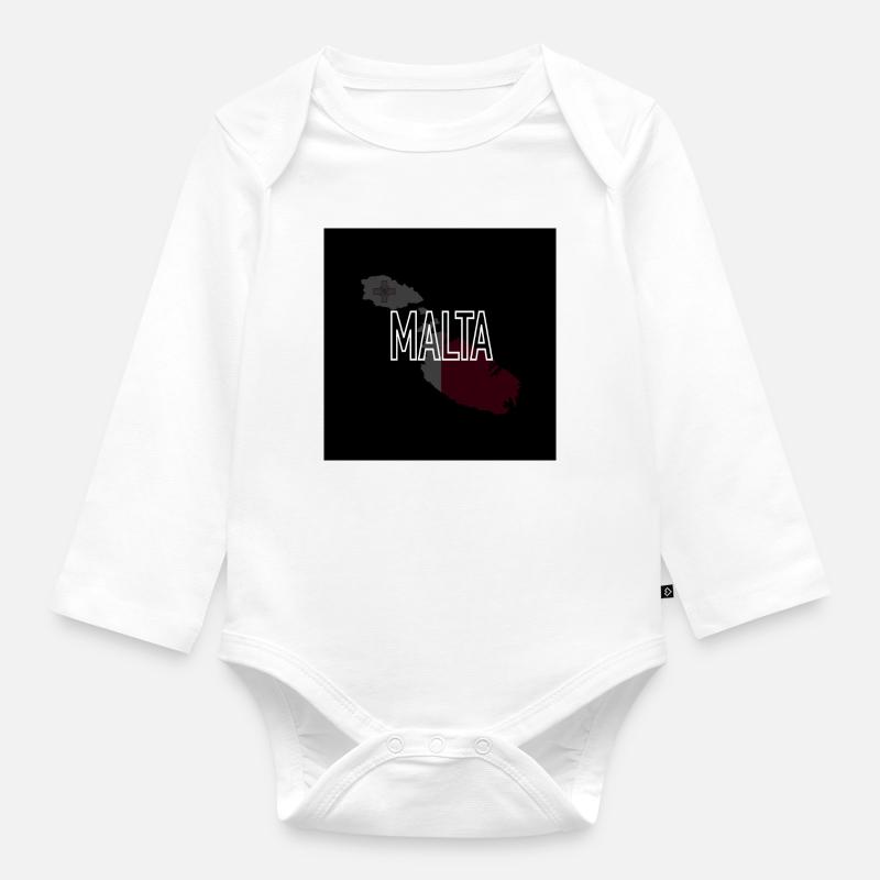 Malte - Body Bébé bio manches longues - blanc