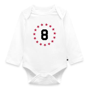 Figure 8 - Organic Longsleeve Baby Bodysuit - white - Front