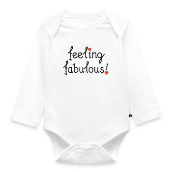 se sentir fabuleux! - Body Bébé bio manches longues - blanc - Devant