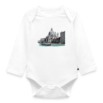 Venice - Organic Longsleeve Baby Bodysuit - white - Front