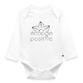 positive ecology - Organic Longsleeve Baby Bodysuit - white - Front