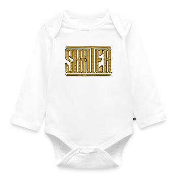 SK8R | Skate | Skateboard | Skater - Organic Longsleeve Baby Bodysuit - white - Front