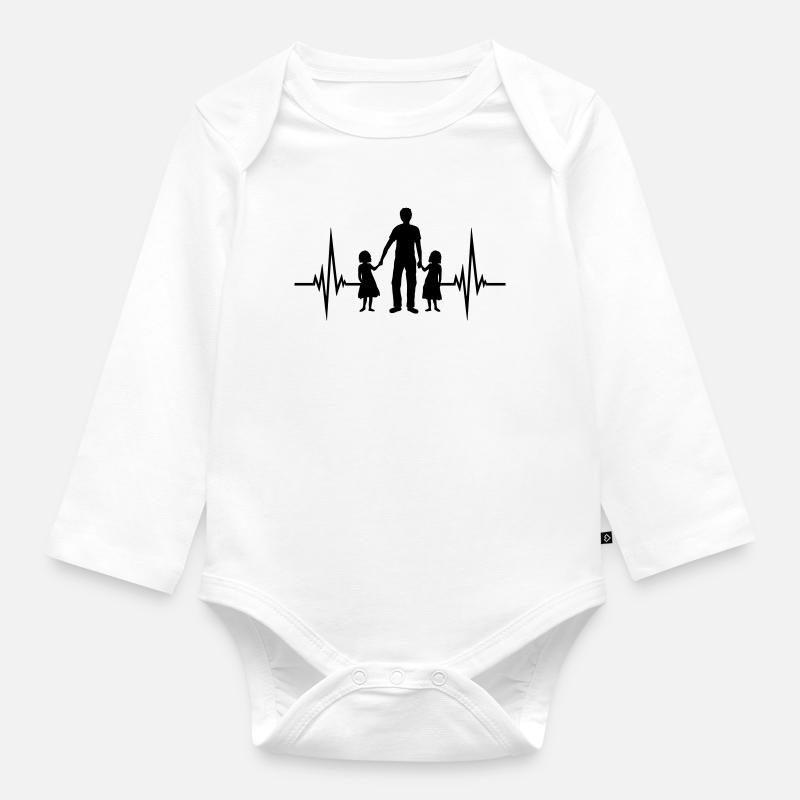 2 Töchter Puls - Baby Bio-Langarm-Body - Weiß