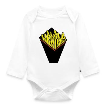 FRIED CONE - Organic Longsleeve Baby Bodysuit - white - Front