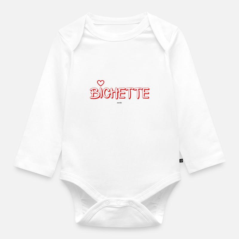 bichette - Body Bébé bio manches longues - blanc