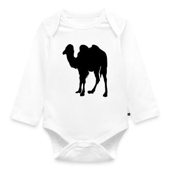 Camel, Camel - Organic Longsleeve Baby Bodysuit - white - Front