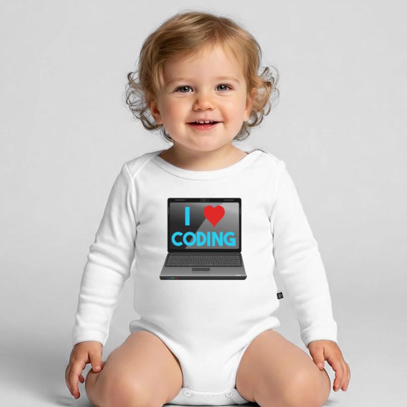 Programmieren, Programmierer, Informatiker Baby Bio-Langarm-Body