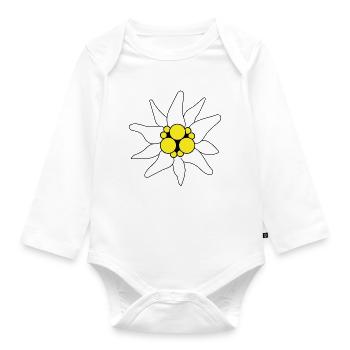 Edelweiss - Baby Bio-Langarm-Body - Weiß - Vorne