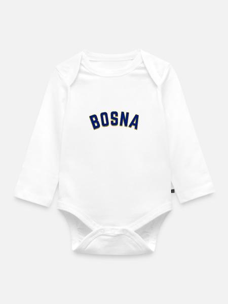 Bosnien - Baby Bio-Langarm-Body - Weiß