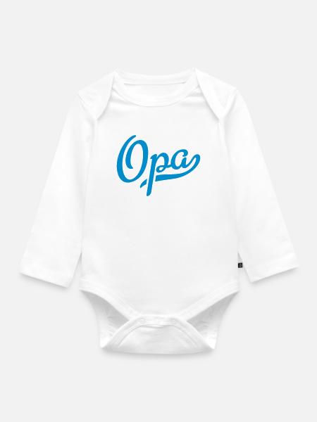opa - Baby Bio-Langarm-Body - Weiß
